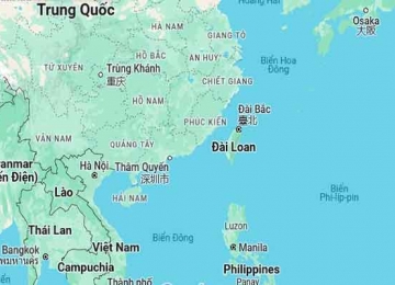 Bản đồ Đài Loan trên thế giới