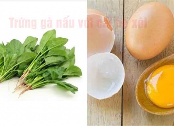 Trứng gà nấu với cải bó xôi được không?