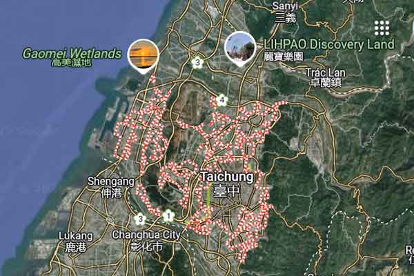 Bản đồ Đài Trung Bản đồ Đài Trung