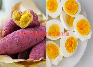 Ăn khoai lang cùng với trứng gà có được không?